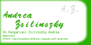 andrea zsilinszky business card